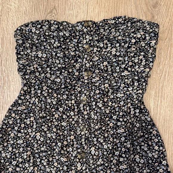 American Eagle Outfitters Black and White Strapless Dress - Picture 2 of 6